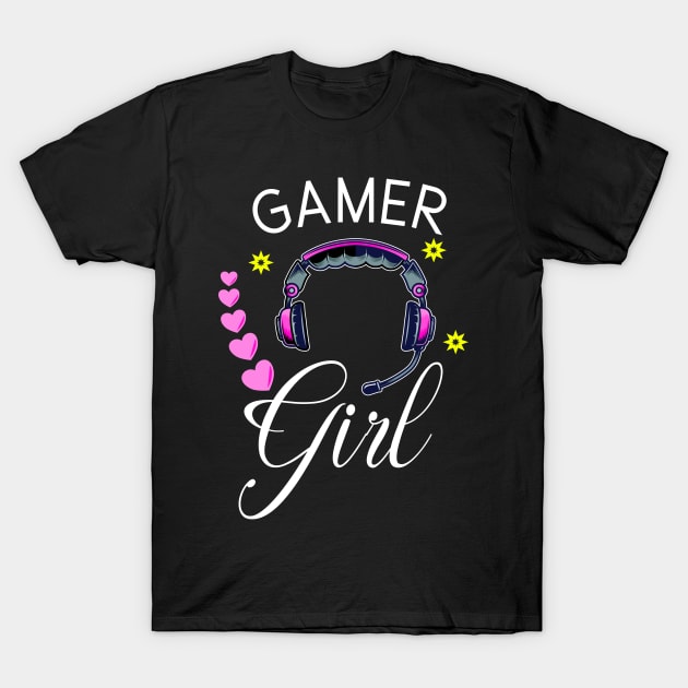 Gamer girl Nerd T-Shirt by Jabinga